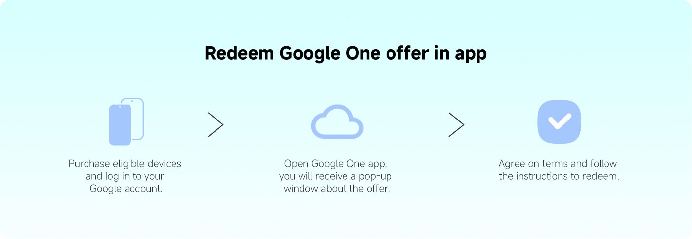 Redeem Google One offer in app