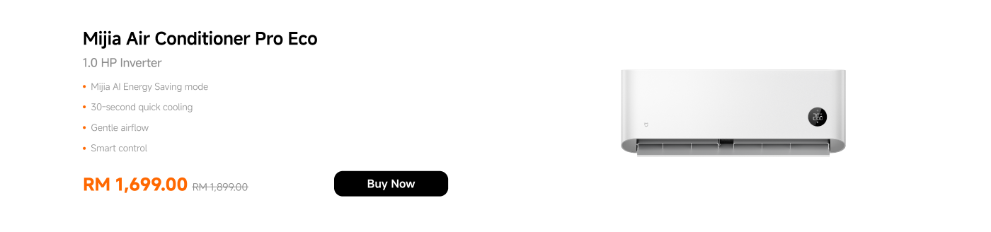 Mijia Air Conditioner Pro Eco 5-Star 1.0 HP Inverter