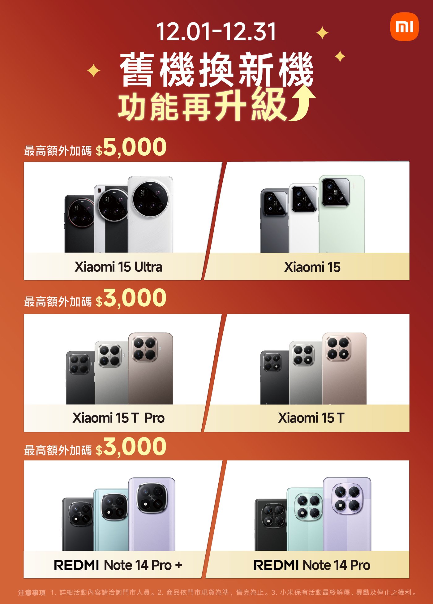 產品展示包括多個小米電子產品的價格和折扣信息。包括小米MIX Flip手機、Redmi Pad Pro平板、掃地機器人H40、智能攝像機C300、Redmi Buds 6 Pro耳機、Redmi Watch 5手錶、Xiaomi Watch S4手錶和掃地機器人X20 Max。