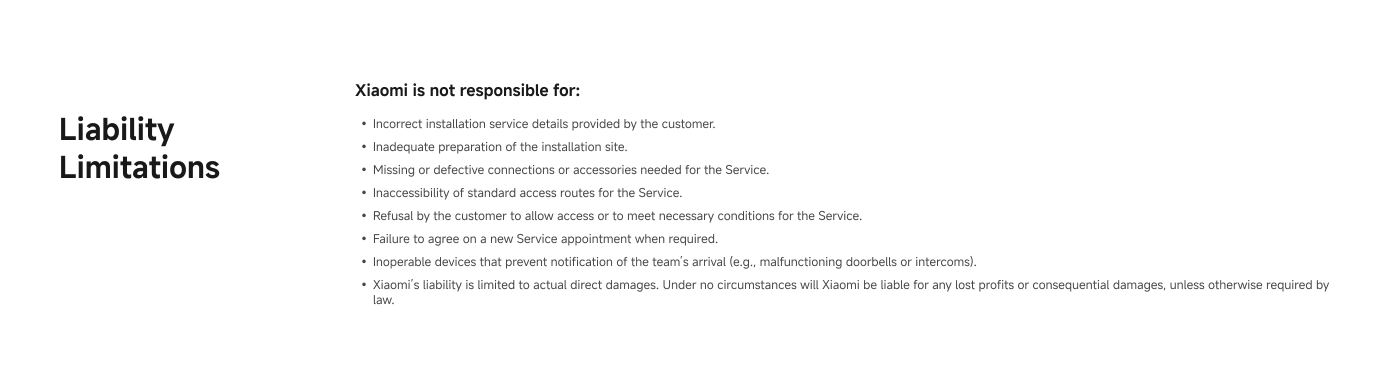 Liability Limitation