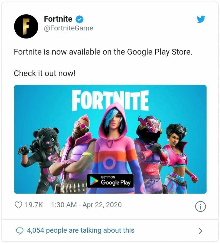 Fortnite Dispo pour tous (ou presque)