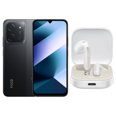 POCO C85 8GB+256GB & REDMI Buds 6 Active White