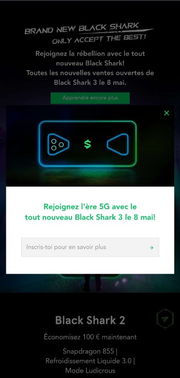 Le Blackshark 3 débarque en Europe