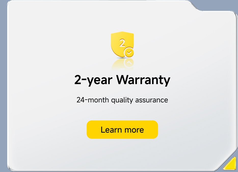 2-year Warranty  
24-month quality assurance  
Learn more