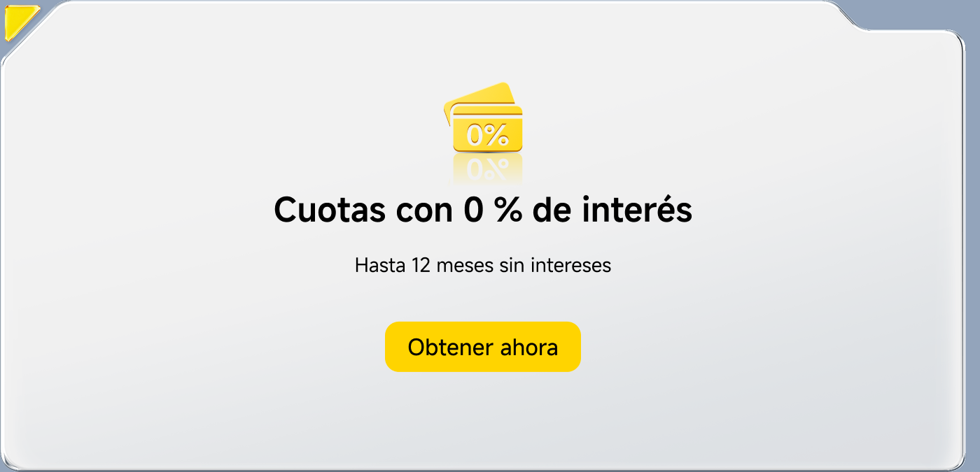 Cuotas con 0 % de interés. Desde $366.6 por mes (Hasta 12 meses sin intereses). Obtener ahora.