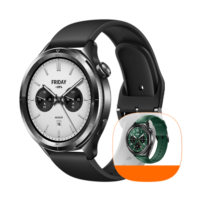 Xiaomi Watch S4 Черный + Xiaomi Watch S4 Bezel and Strap Kit Зеленый
