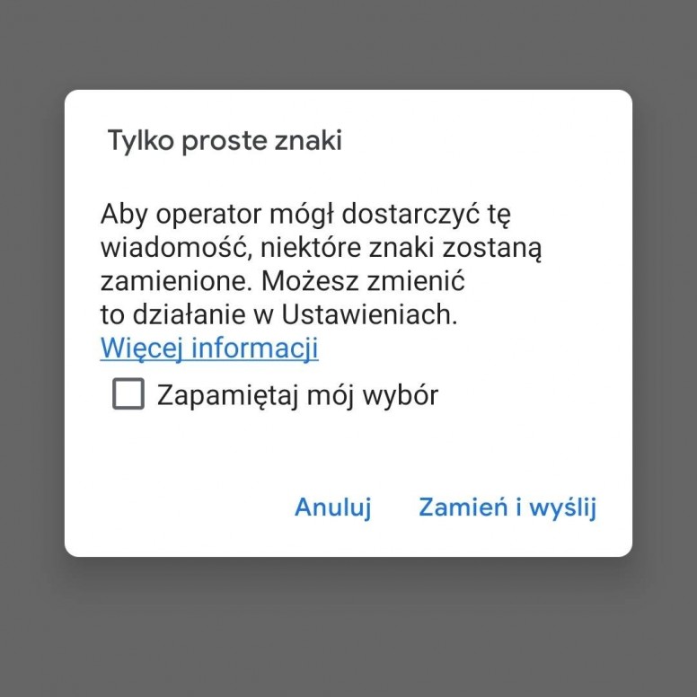 Problem z wysyłaniem SMS z polskimi znakami na POCO X3 NFC - POCOPHONE ...