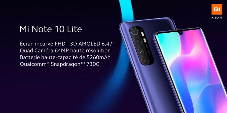 Mi Note 10 Série : Le nouveau Mi Note 10 Lite arrive et il est costaud !
