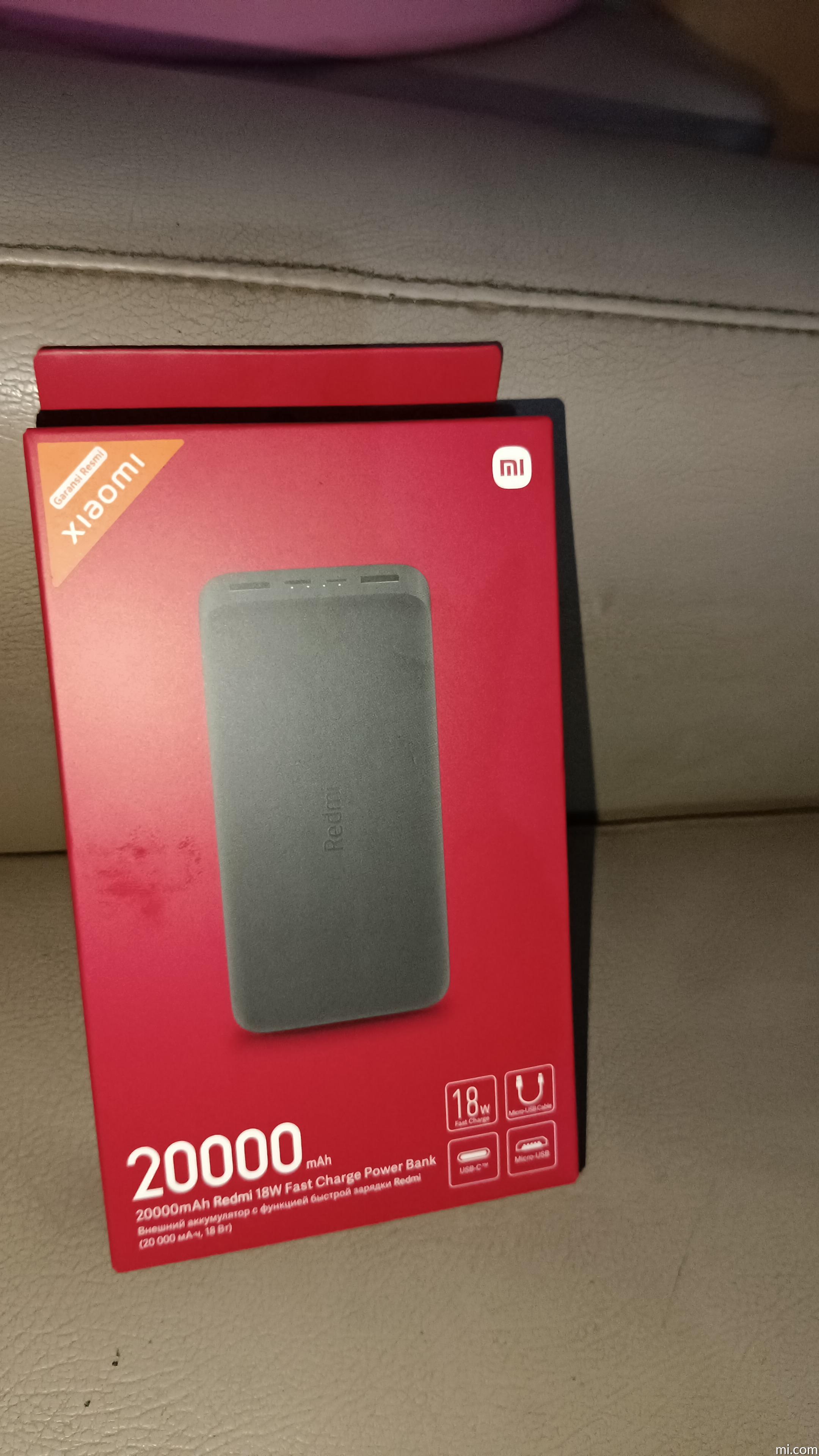 20000mAh Redmi 18W Fast Charge Power Bank Xiaomi Indonesia