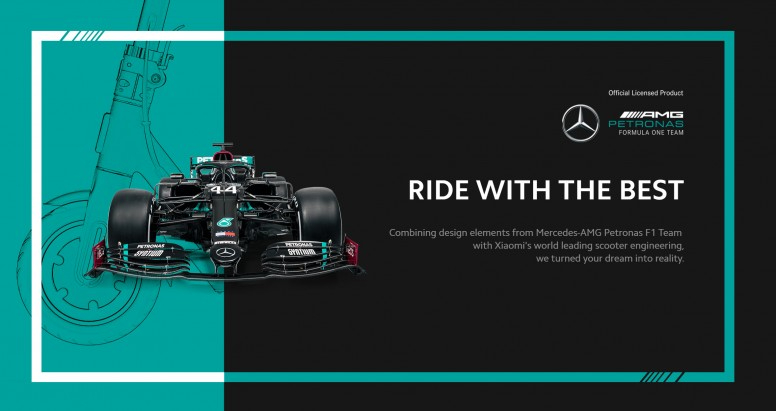 Playing around with the #MiElectricScooterPro2 Mercedes-AMG Petronas F1 Edition