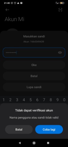 Akun Mi Tidak Valid Tidak Terdaftar Mi Phone Mi Community Xiaomi