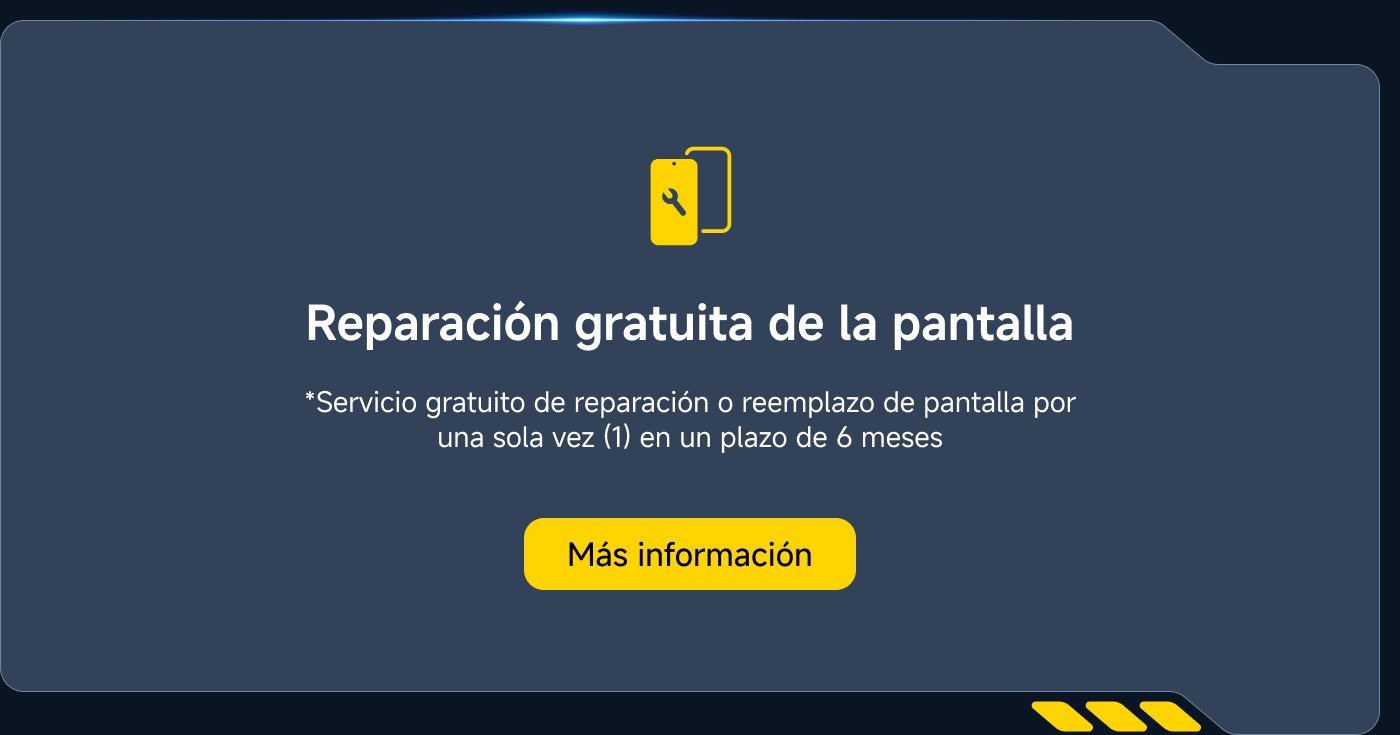 Reparación gratuita de la pantalla. *Servicio gratuito de reparación o reemplazo de pantalla por una sola vez (1) en un plazo de 6 meses. Más información.
