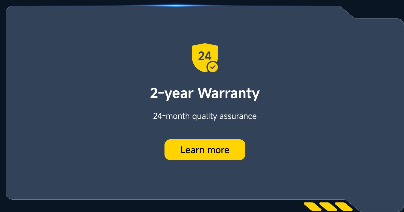 2-year Warranty  
24-month quality assurance  
Learn more