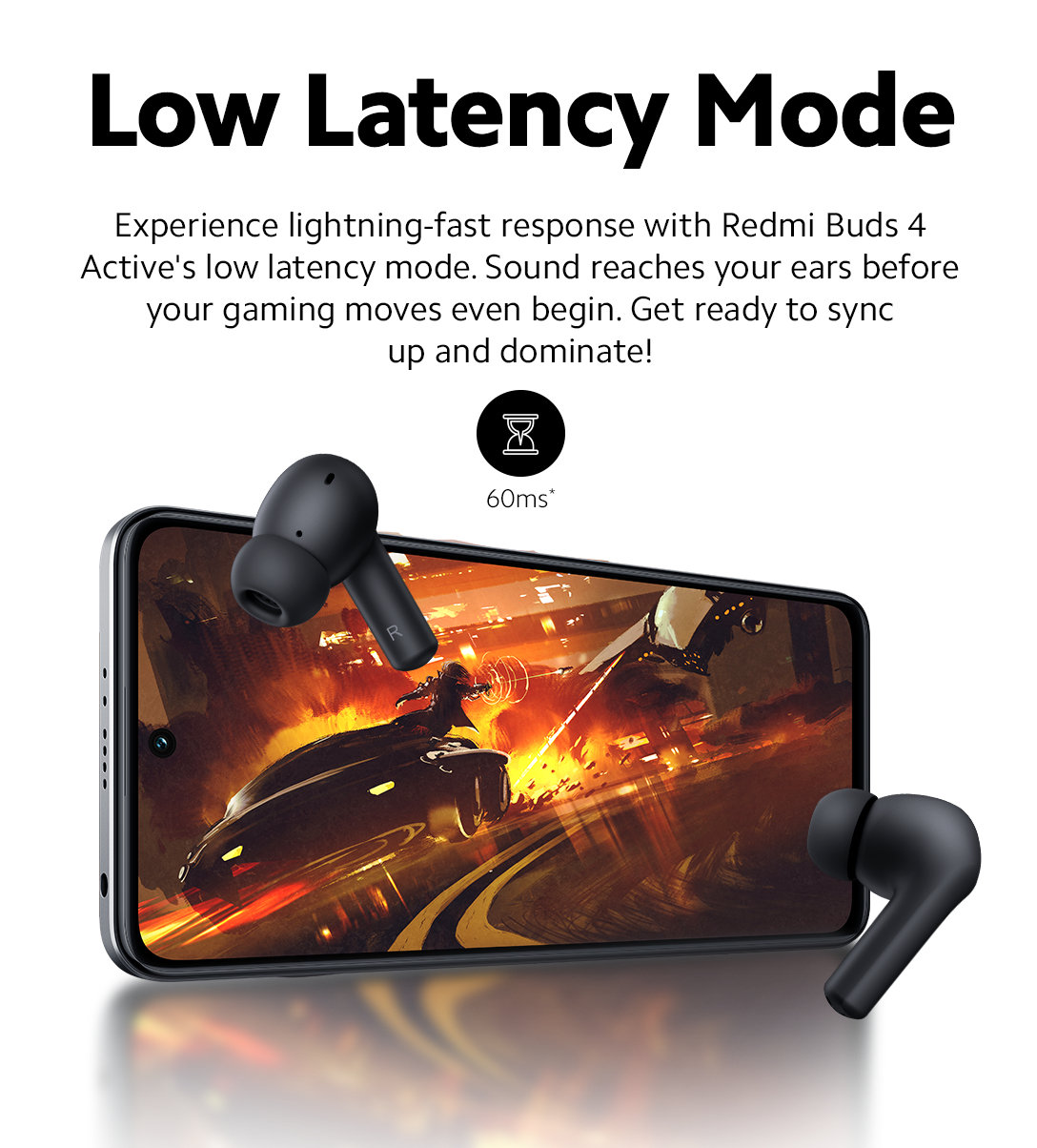 Redmi Buds 4 Active - Bass Black, 12mm Drivers(Premium Sound Quality), Up  to 30 Hours Battery Life, Google Fast Pair, IPX4, Bluetooth 5.3, ENC, Up to