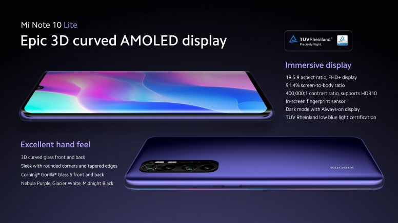 Mi Note 10 Série : Le nouveau Mi Note 10 Lite arrive et il est costaud !