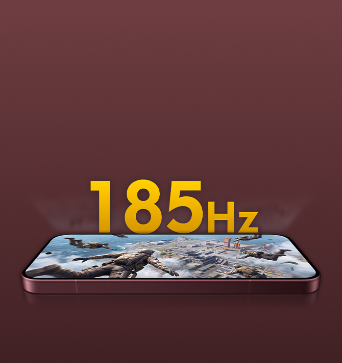 6.9インチ 185Hz 超高輝度AMOLED ディスプレイ