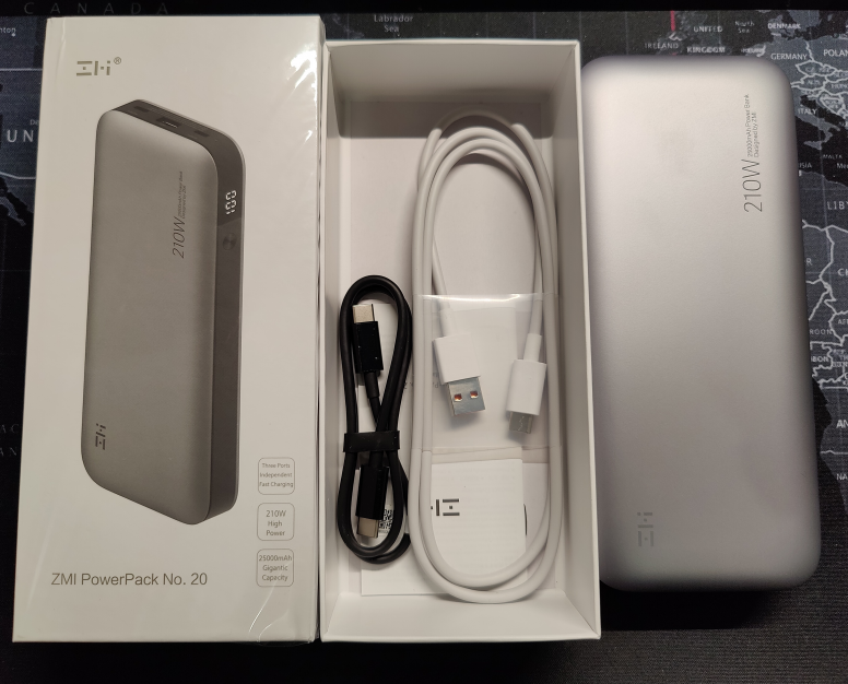 Unboxing de la ZMI No. 20, 25000mAH / 210W
