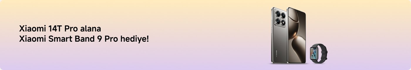 Xiaomi 14T Pro telefonunu satın al, Xiaomi Smart Band 9 Pro bilekliği hediye olarak al.
