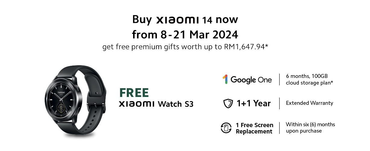 Xiaomi 14 在马来西亚预购赠品