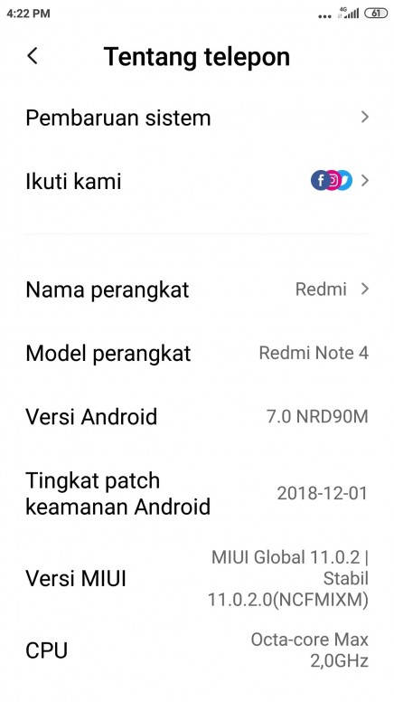 Android versi 11 namanya
