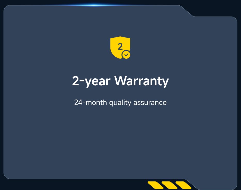 2-year Warranty  
24-month quality assurance