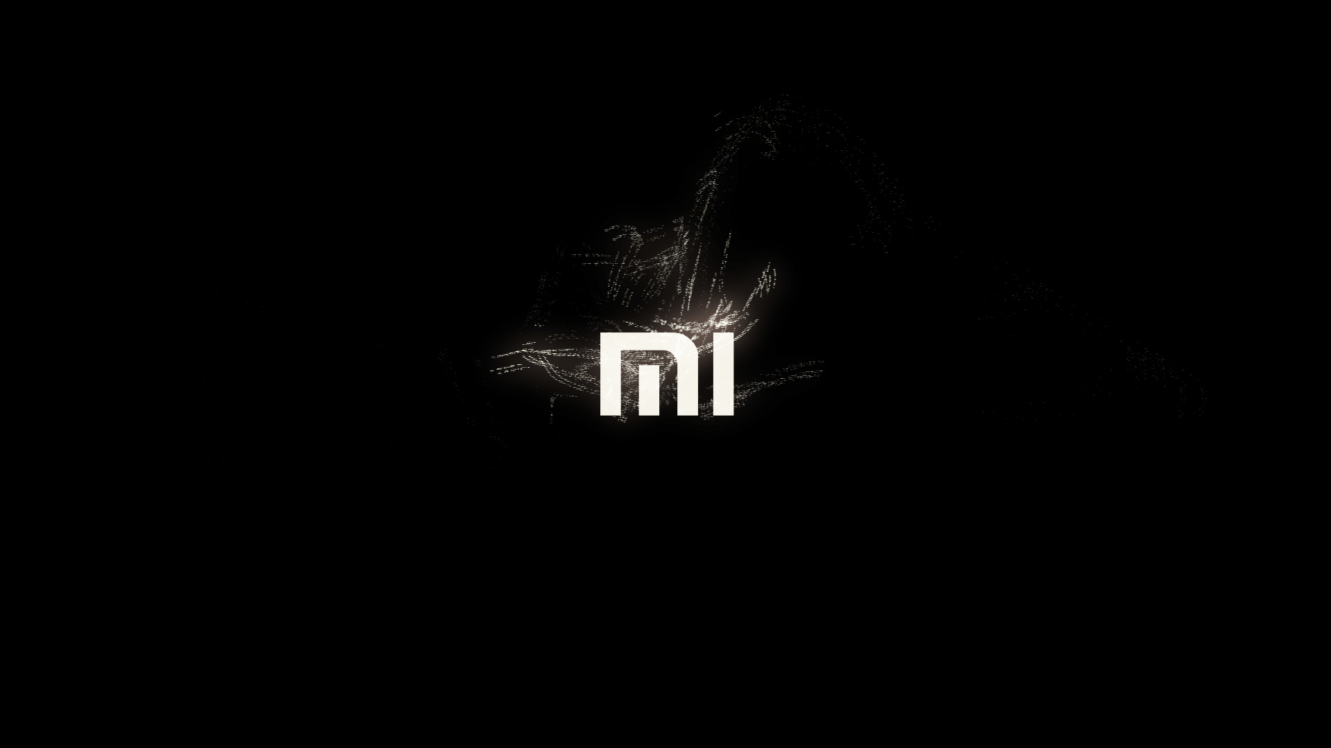 Логотип Xiaomi на черном фоне