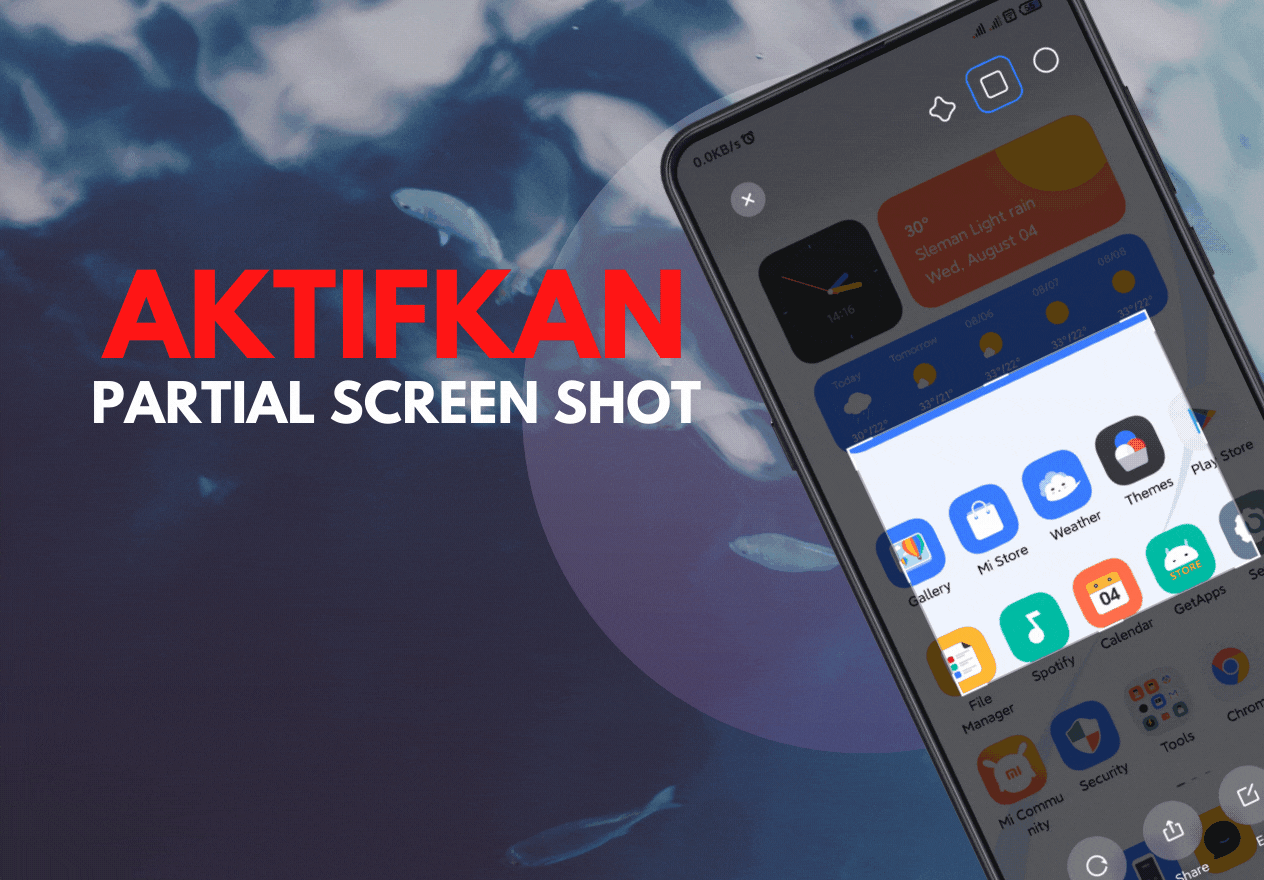 Aktifkan Partial Screen Shot di semua hape Xiaomi [No Root  