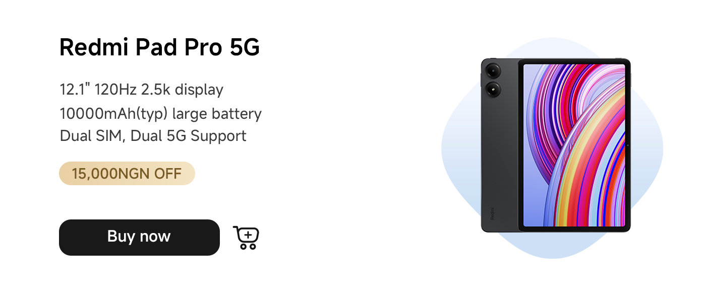 The Redmi Pad Pro 5G features a 12.1-inch 120Hz 2.5K display, equipped with a large 10,000mAh battery, and supports dual SIM cards and dual 5G connectivity.
