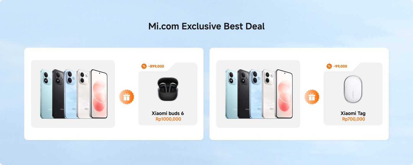 Menampilkan dua seri ponsel dalam iklan:

1. **Seri REDMI Note 17 Pro**, dilengkapi dengan jam tangan.
2. **Seri REDMI Note 17**, harganya Rp399.000, harga asli Rp449.000, dilengkapi dengan Xiaomi Smart Band 11 Active.