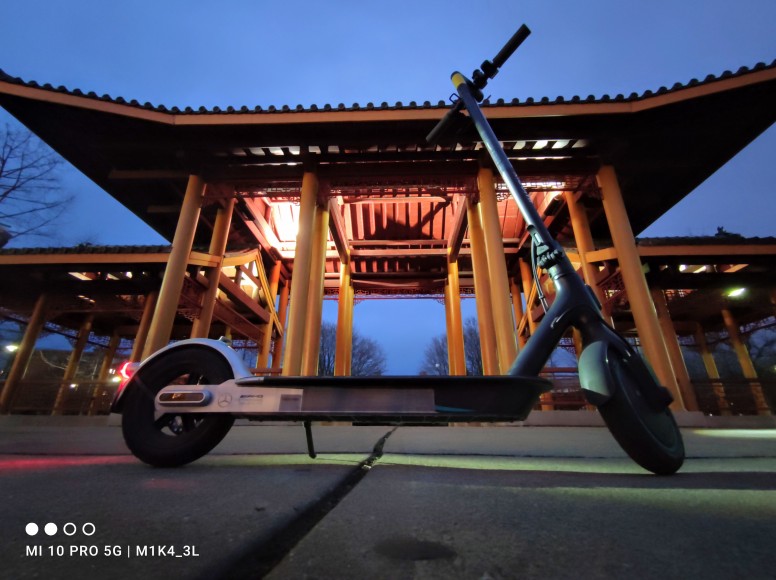 Playing around with the #MiElectricScooterPro2 Mercedes-AMG Petronas F1 Edition