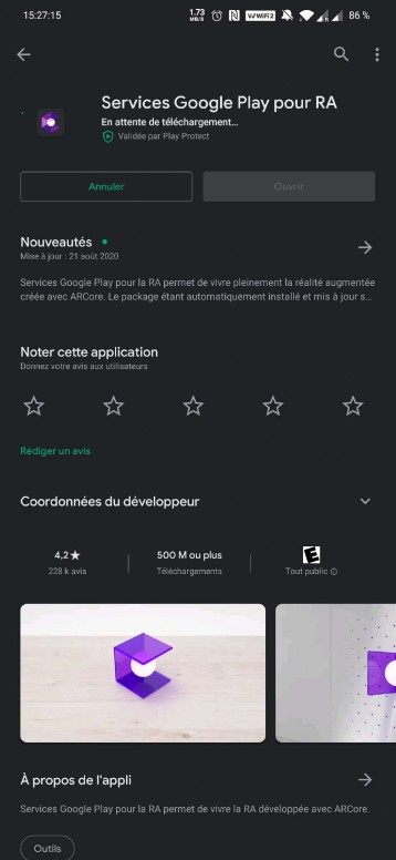 avatar.png Google étend la liste des téléphones AR Core