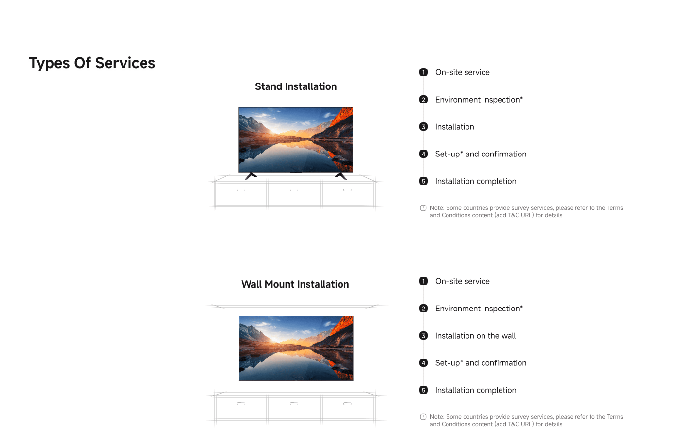 تتضمن معلومات خدمة التركيب التي تقدمها خدمة Xiaomi المعتمدة رسميًا، الاحترافية والشفافية والسهولة. يمكن للمستخدم الاتصال بمزود الخدمة لترتيب موعد التركيب بعد الشراء.