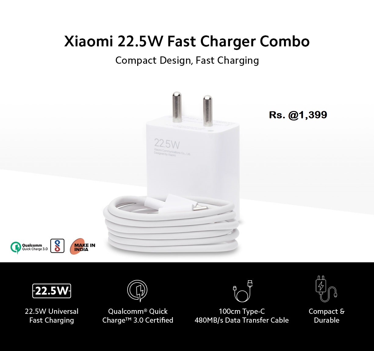 Xiaomi Fast-charger Type-C Combo