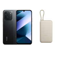 POCO C85 6 GB + 128 GB & Xiaomi Power Bank 20000mAh Integrated Cable Light Grey