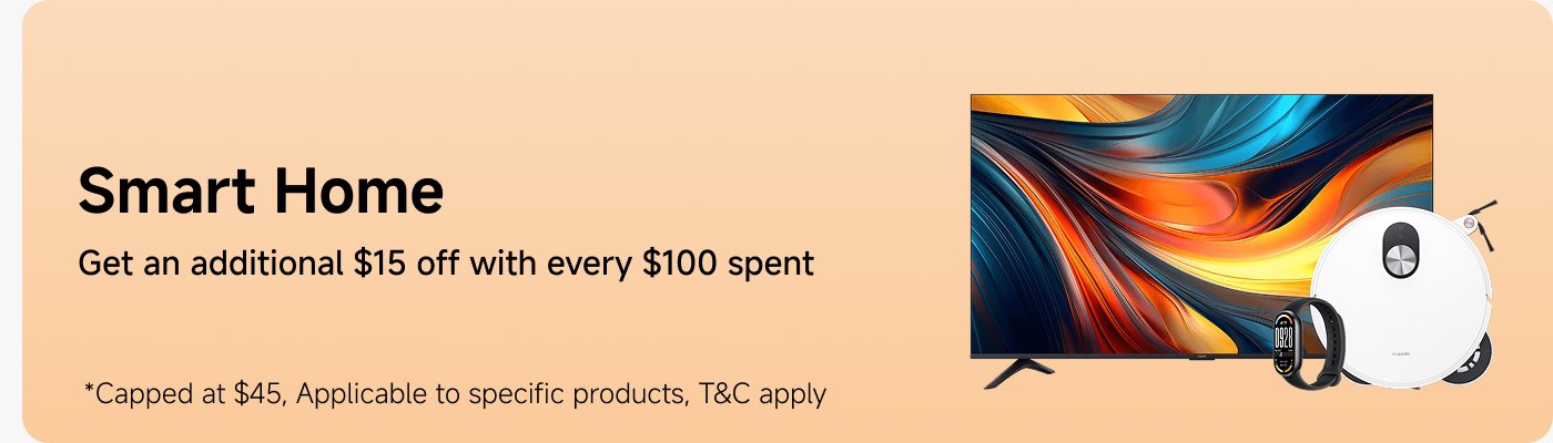 Smartphones & Tablets promotion: Get an additional $15 off with every $100 spent. Capped at $30. Applicable to specific products, terms and conditions apply.