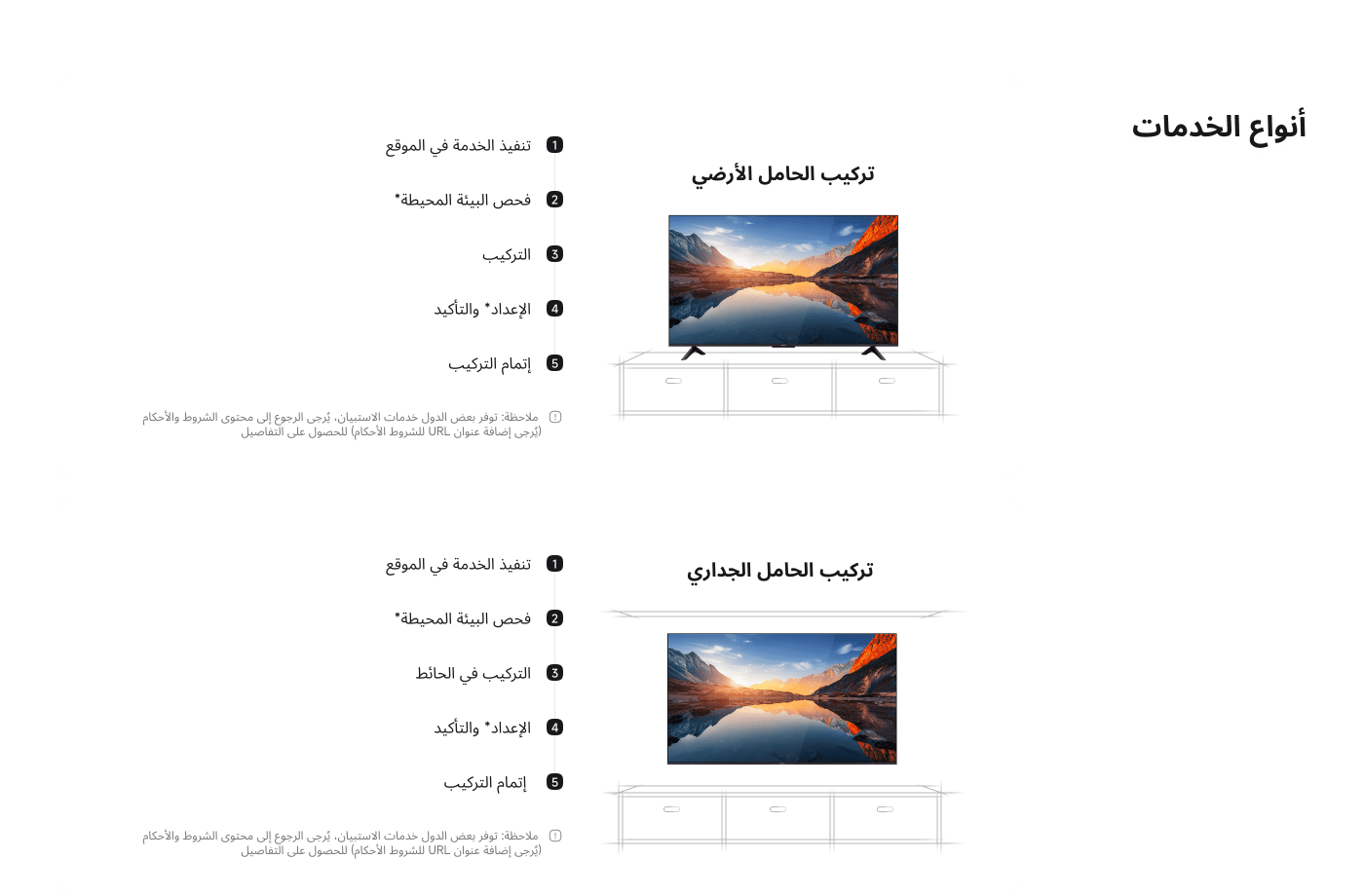 تتضمن معلومات خدمة التركيب التي تقدمها خدمة Xiaomi المعتمدة رسميًا، الاحترافية والشفافية والسهولة. يمكن للمستخدم الاتصال بمزود الخدمة لترتيب موعد التركيب بعد الشراء.