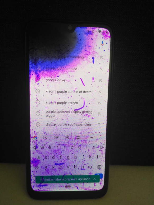 note 5 bleeding screen