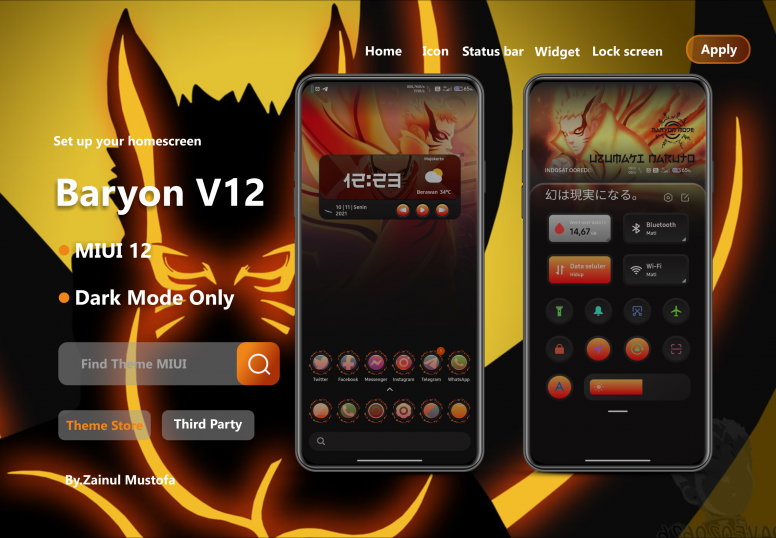 Tema Naruto Baryon Mode V12  By. Agung Graphics