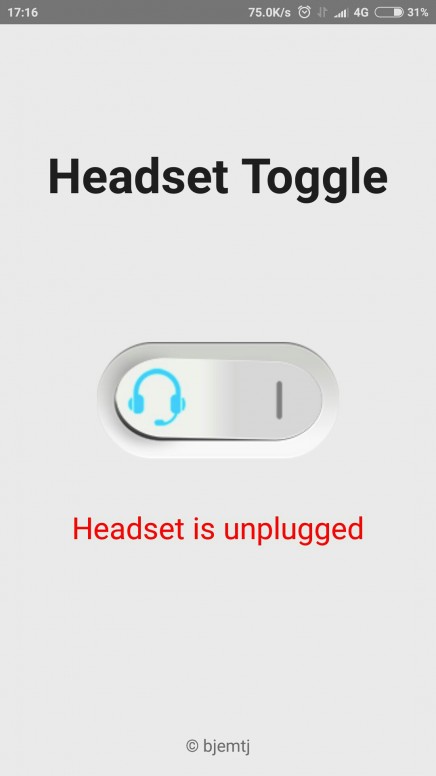 Headset toggle