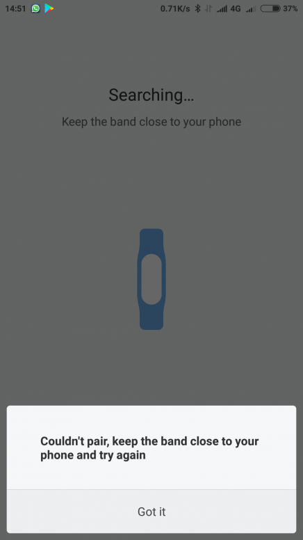 Mi band 4 ошибка подключения