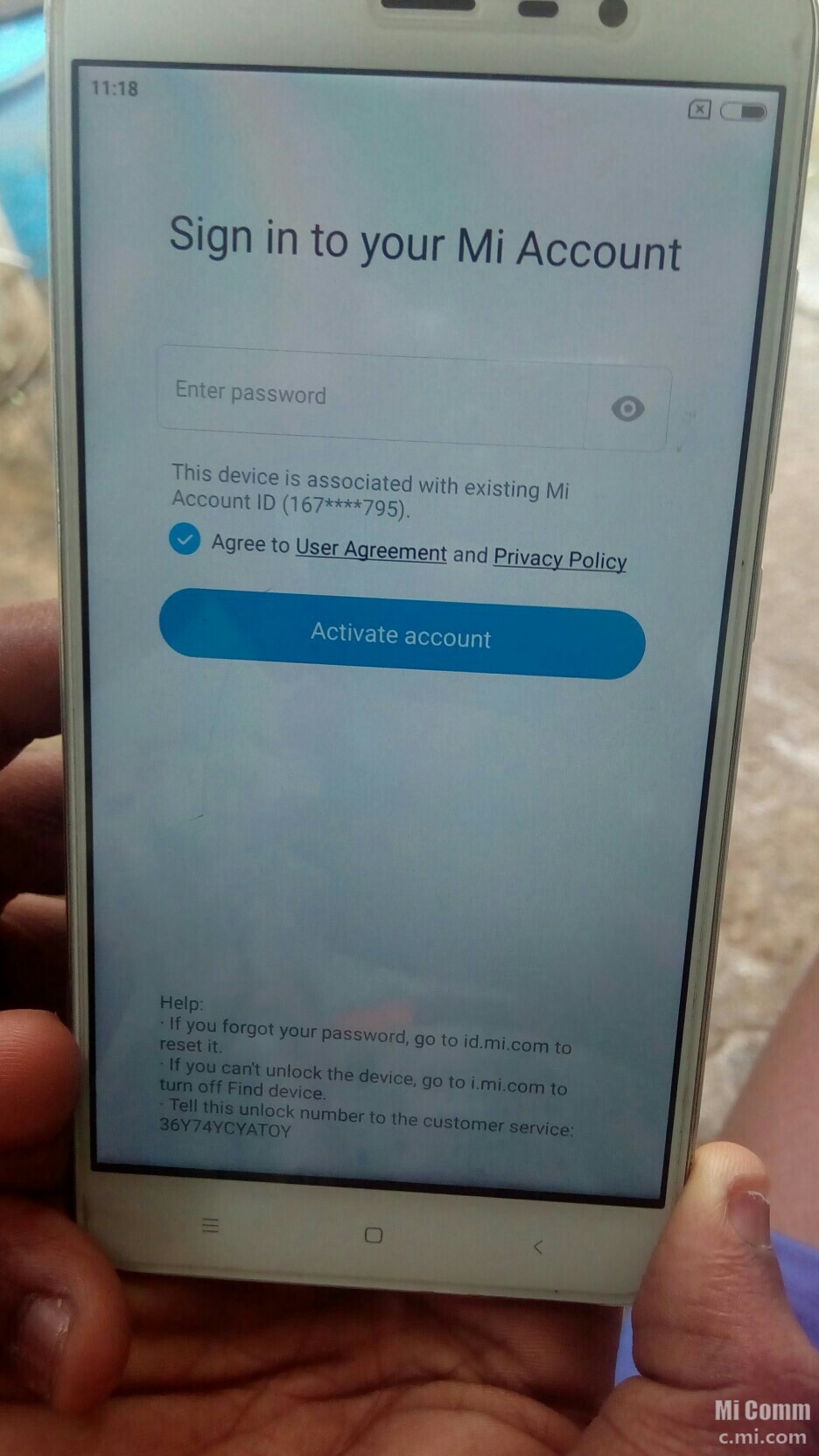 This device associated with mi account. Mi account reset password. Redmi this device has been detected. You have found my device Xiaomi.