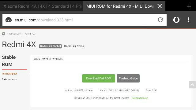 download miui 8 redmi 4x