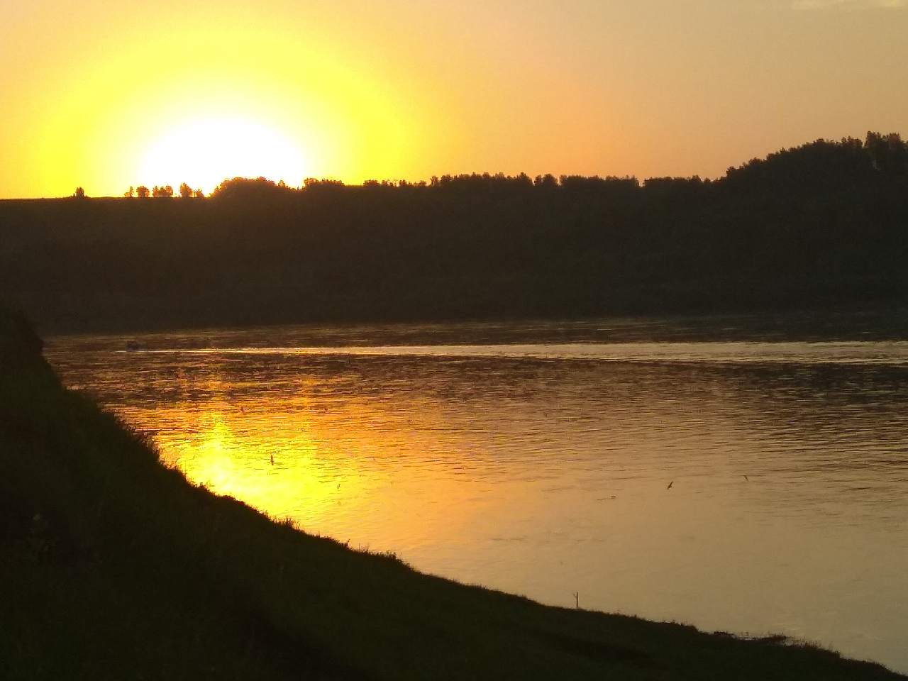 Река Томь Атаманово закат