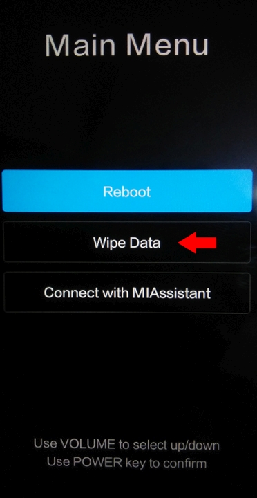 Делаем wipe data. Xiaomi main menu Reboot wipe data. Reboot wipe data connect with miassistant что выбрать. Main menu Reboot wipe data connect with miassistant. Main menu wipe data.