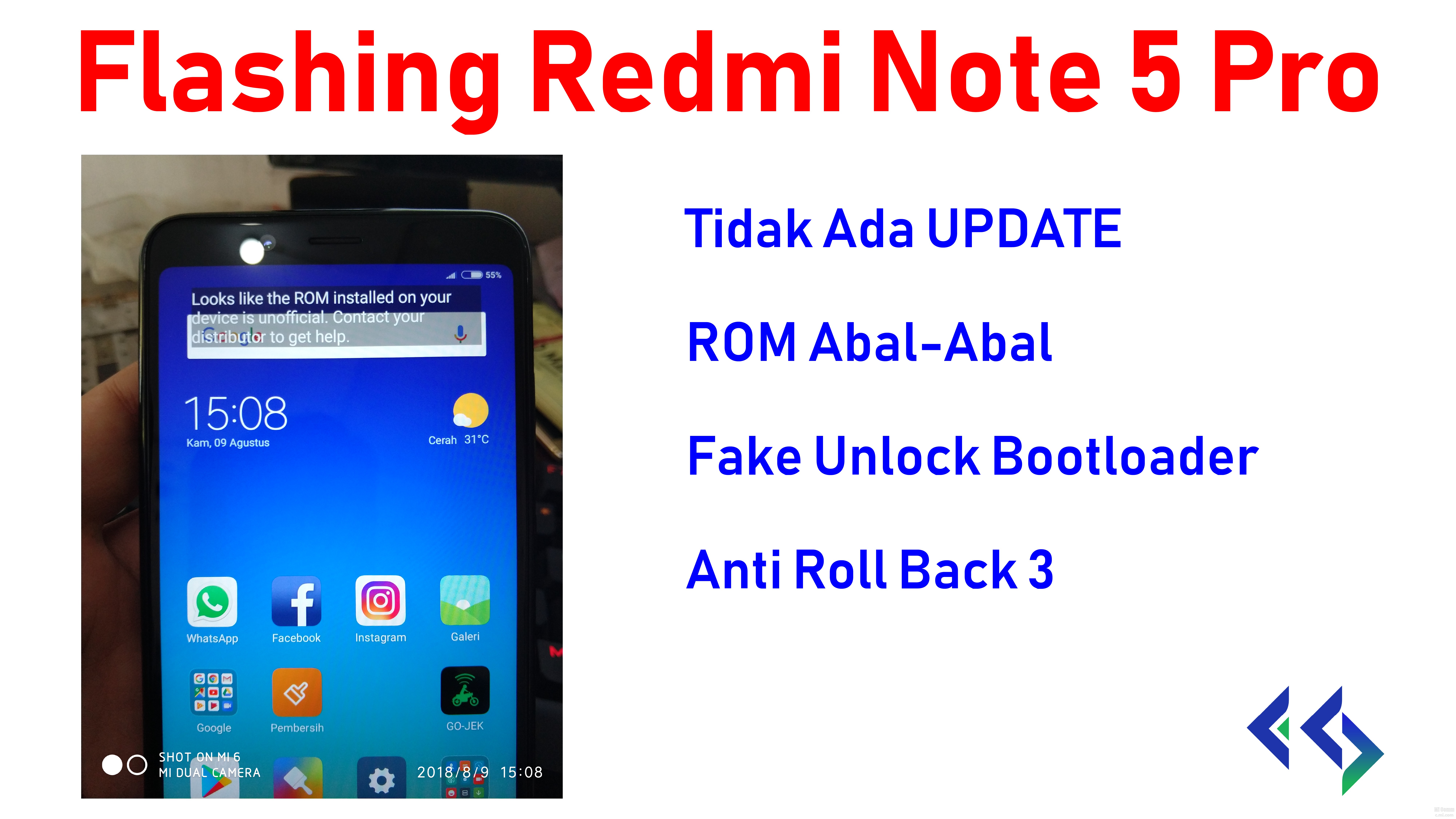 Add rom bypass. Anti Roll back check failed mi Flash.