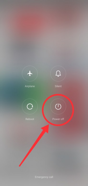 redmi power off