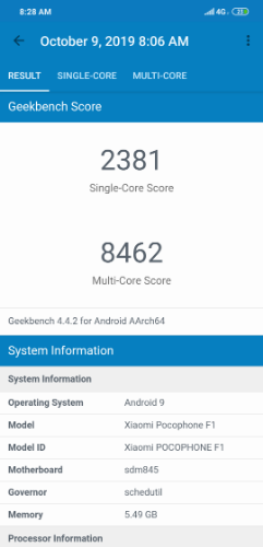 poco f1 geekbench