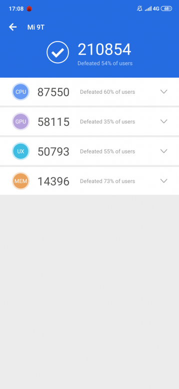 mi note 9 pro antutu score