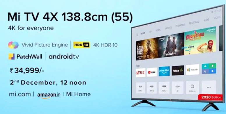 xiaomi 4x 55 inch