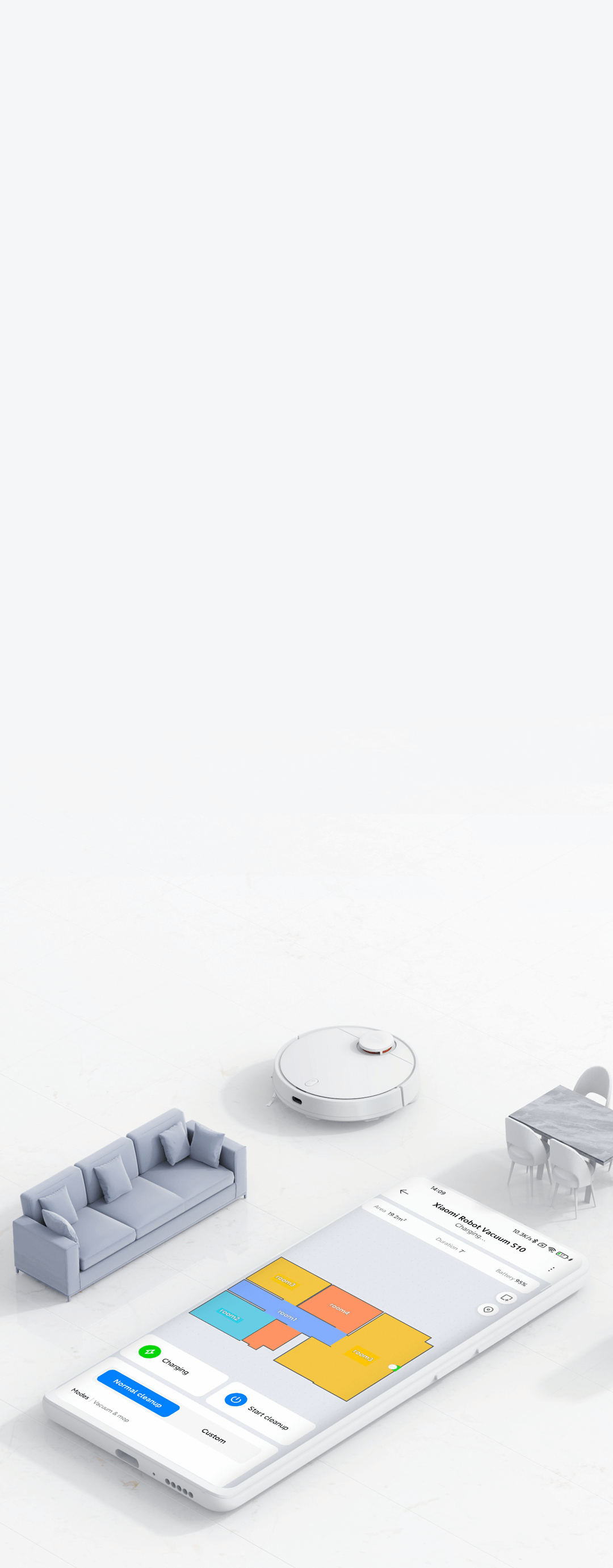 Aspirateur robot Xiaomi Mi Robot Vacuum S10 blanc